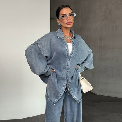 Women's Loose Casual And Comfortable Denim Fashion Suit