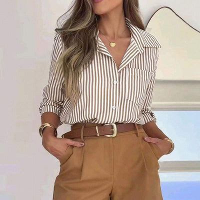 Long Sleeve Shirt Mid-length Women's Temperament Commute