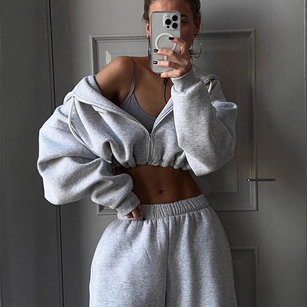 Long Sleeve Sports And Leisure Sweater Suit Two-piece Set