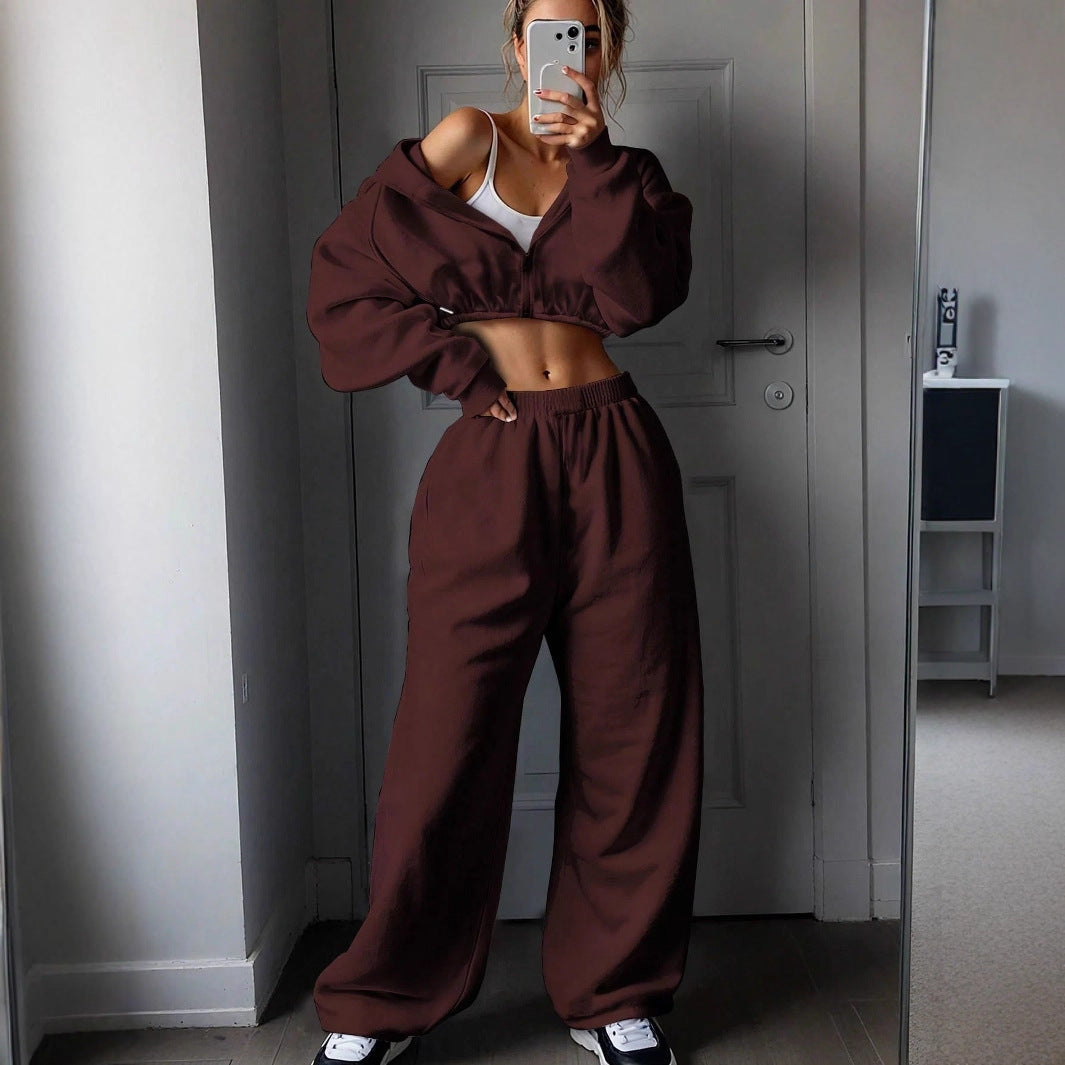 Long Sleeve Sports And Leisure Sweater Suit Two-piece Set