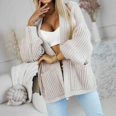Casual Loose Pockets Women's Sweater