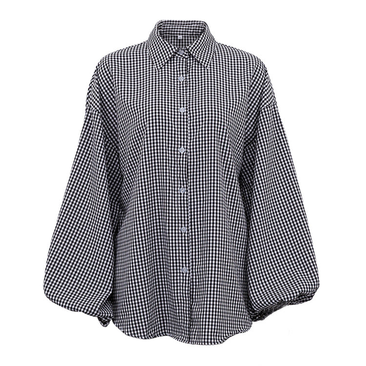 Women's Long Sleeve Plaid Elegant Commuter's All-matching Shirt