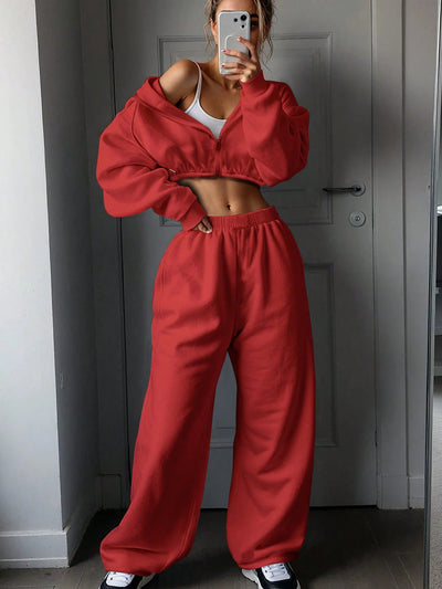 Long Sleeve Sports And Leisure Sweater Suit Two-piece Set