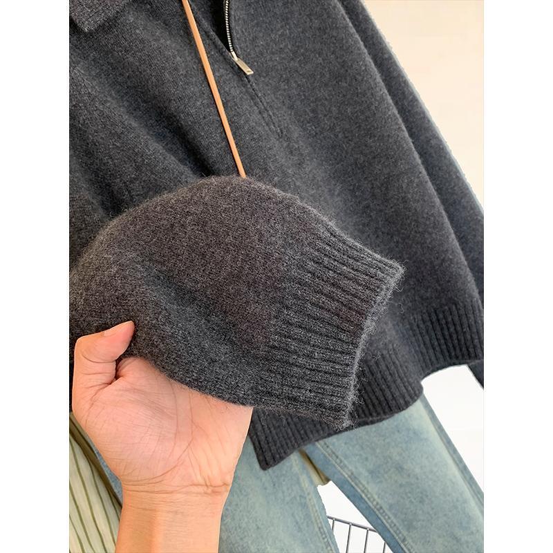 Lapel Small Sweater Outerwear Top Women